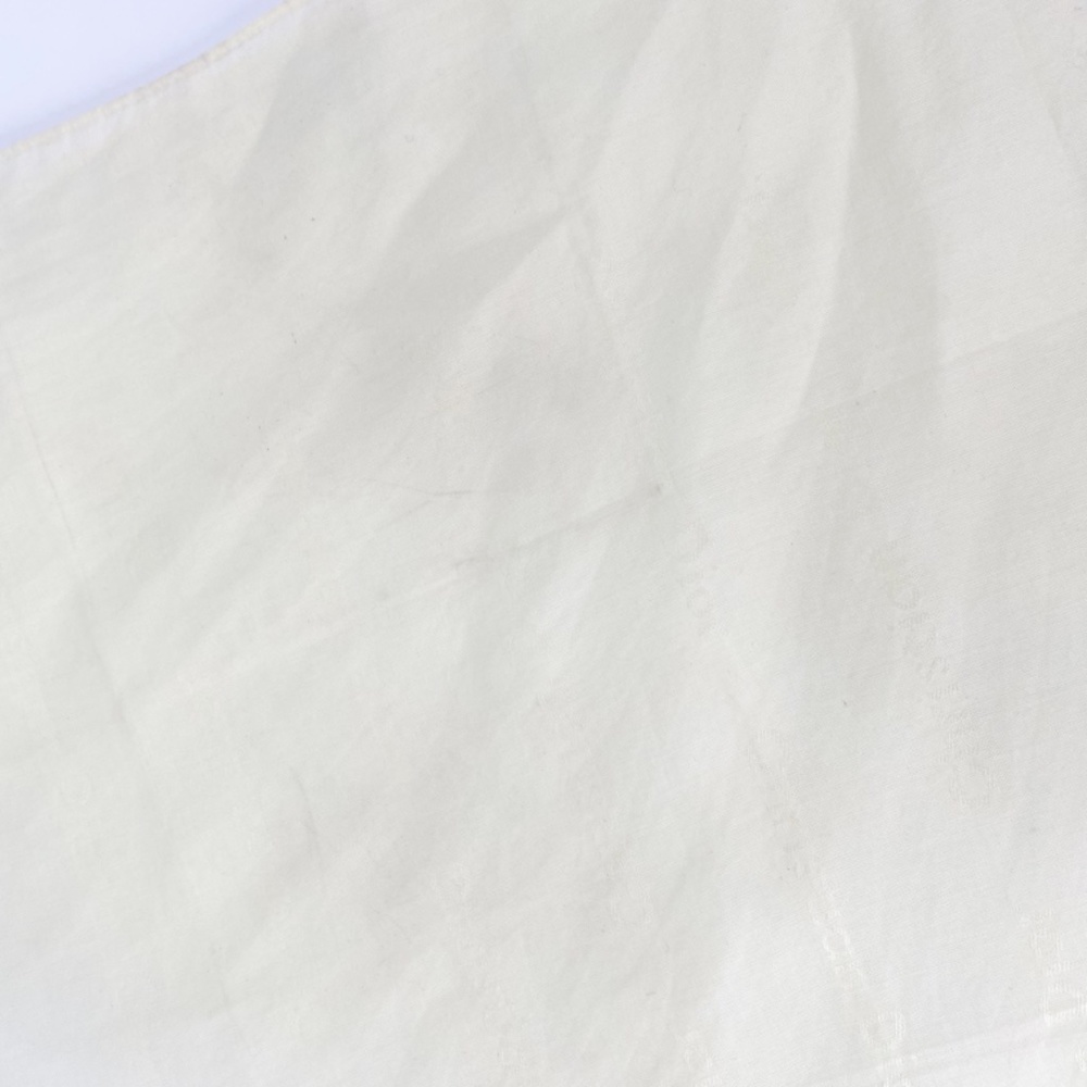 Christian Dior Vintage Cream Buttercream Yellow Cotton Handkerchief Scarf - Picture 5 of 6